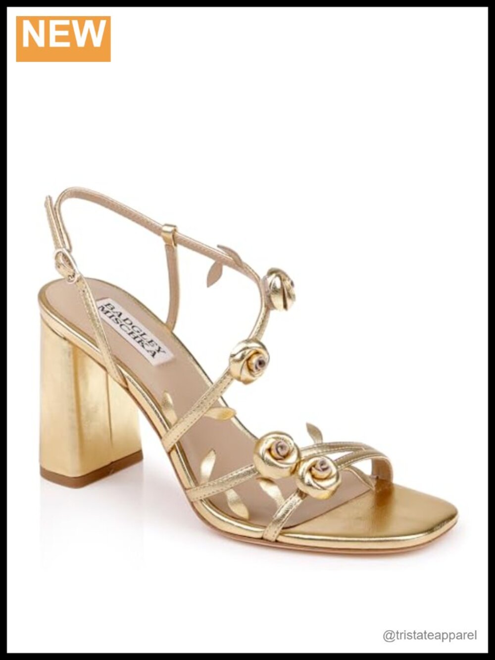 Badgley Mischka Orsola Leather Heeled Sandal Evening Formal